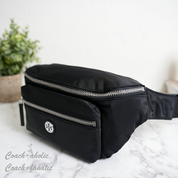 Tory Burch Nylon Belt Bag Fanny Pack 170436 in Black Lightweight NWT - Picture 3 of 10